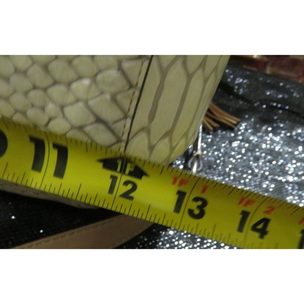Coach Park Exotic Python Leather Flap Turnlock Crossbody Handbag 24392 In Cream - Picture 12 of 13